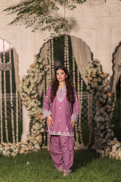 Reverie - Purple Embroidered Premium Lawn Two-Piece