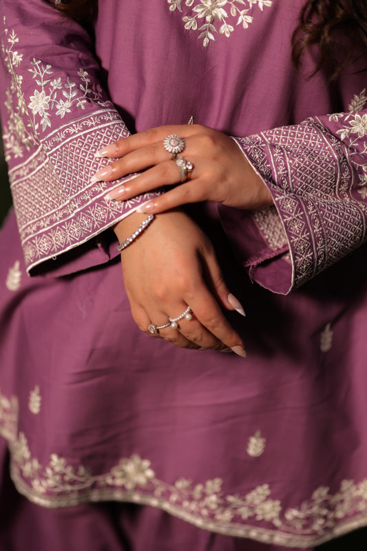 Reverie - Purple Embroidered Premium Lawn Two-Piece