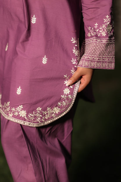 Reverie - Purple Embroidered Premium Lawn Two-Piece