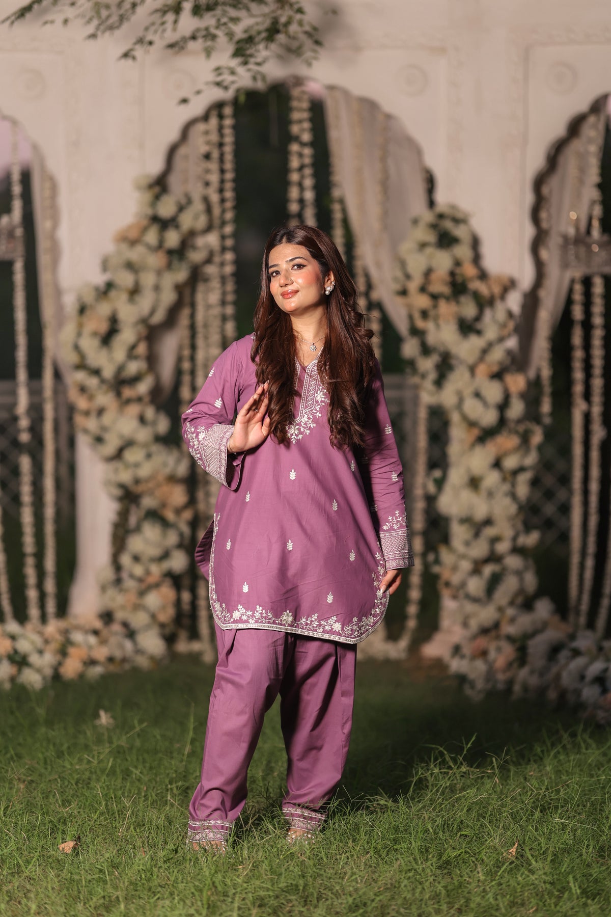 Reverie - Purple Embroidered Premium Lawn Two-Piece