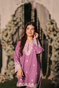 Reverie - Purple Embroidered Premium Lawn Two-Piece
